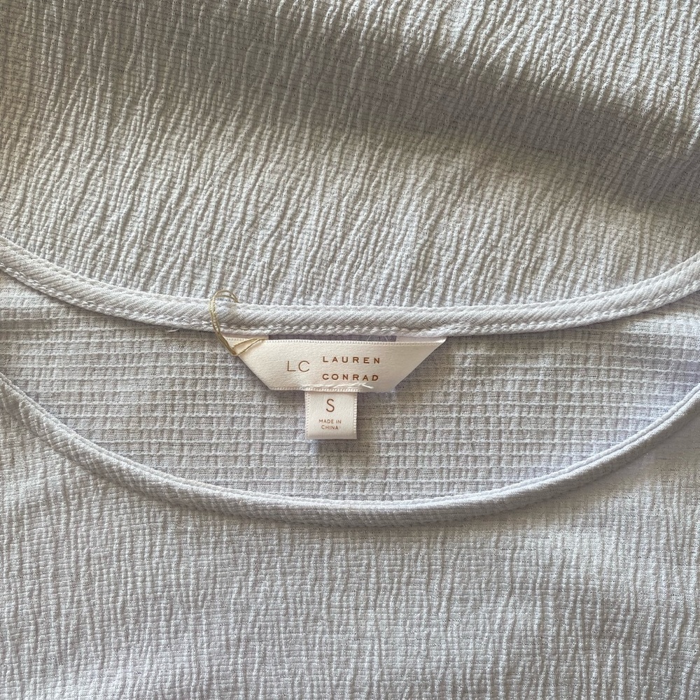 Lauren Conrad Top Blouse Lilac Long Sleeve S - Picture 4 of 6